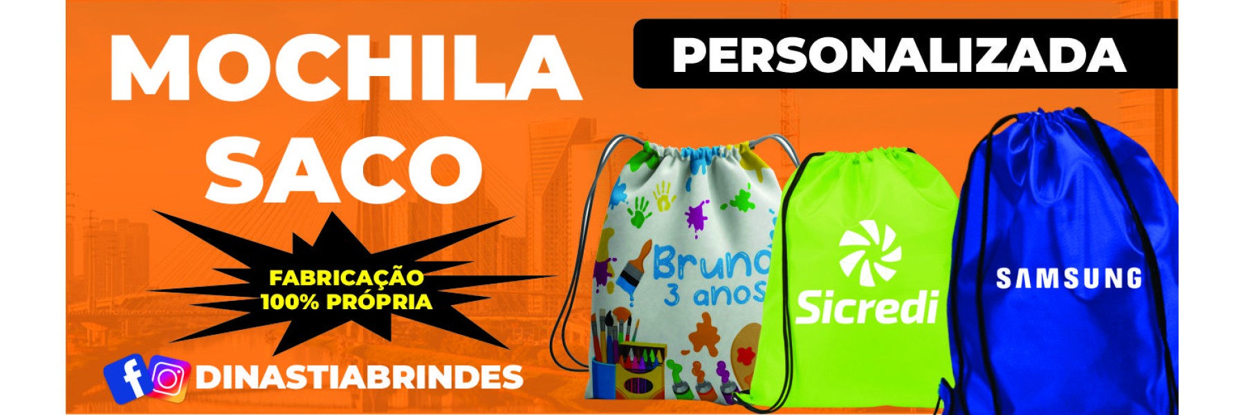 Mochila Saco Personalizado 